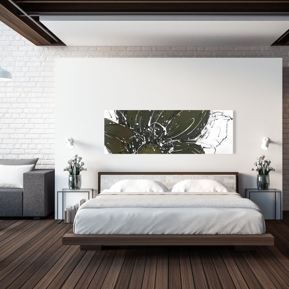 Abstract Flower Canvas | White Floral & Botanical Home Decor