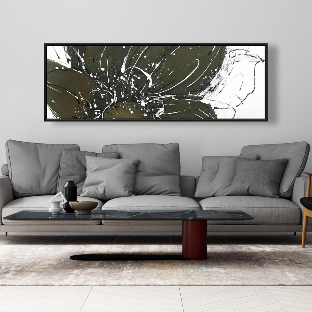 White Bedroom Botanical Canvas - Abstract Flower Home Decor