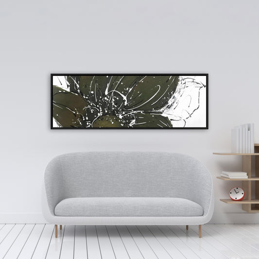 White Bedroom Botanical Canvas - Abstract Flower Home Decor