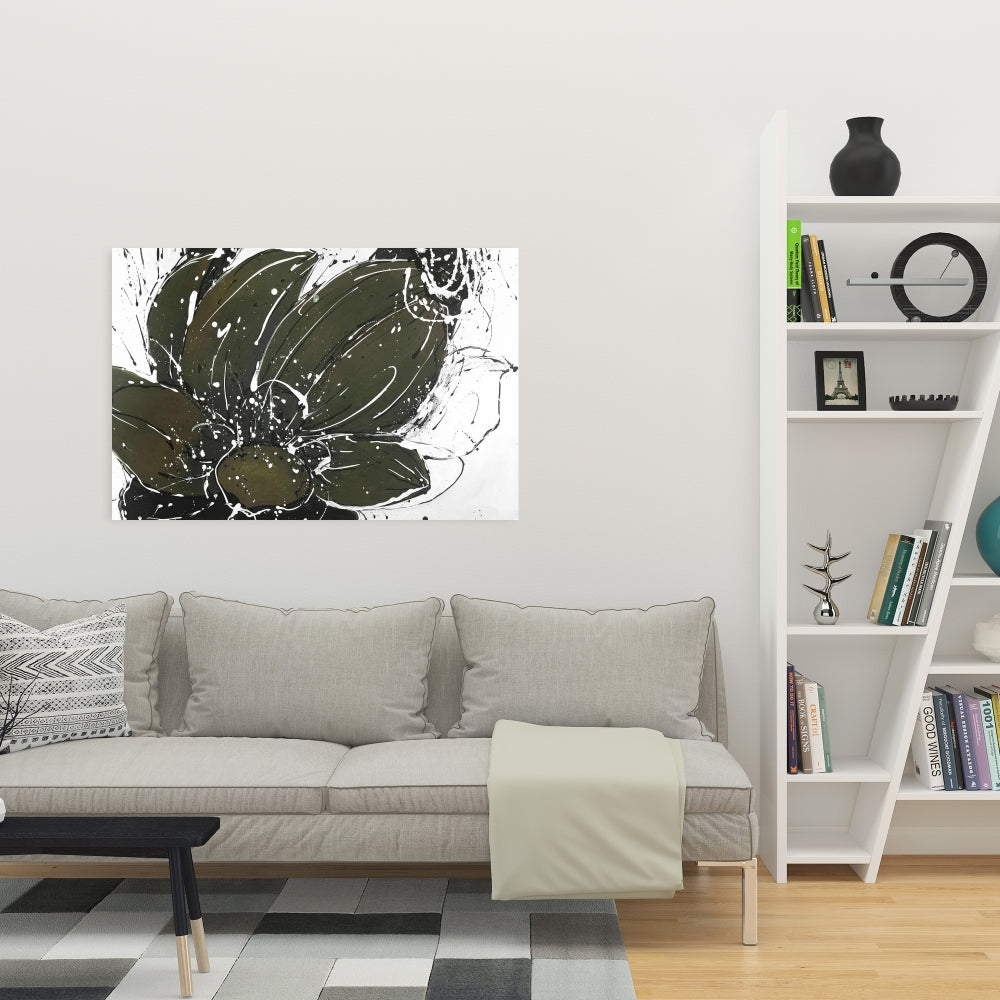 Abstract Flower Canvas | White Floral & Botanical Home Decor