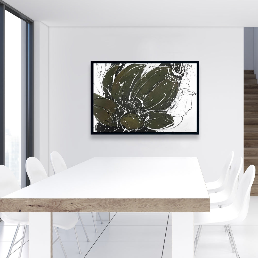 White Bedroom Botanical Canvas - Abstract Flower Home Decor