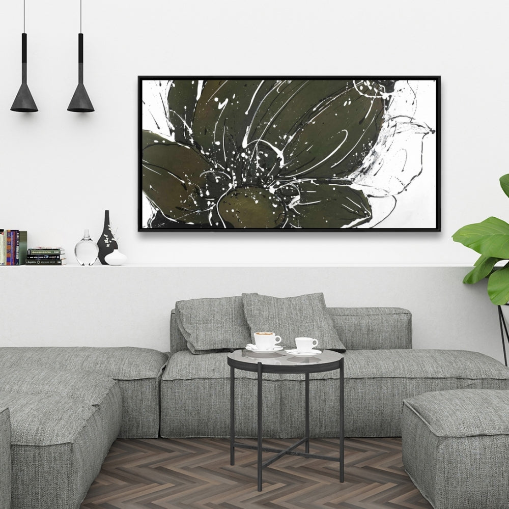 White Bedroom Botanical Canvas - Abstract Flower Home Decor