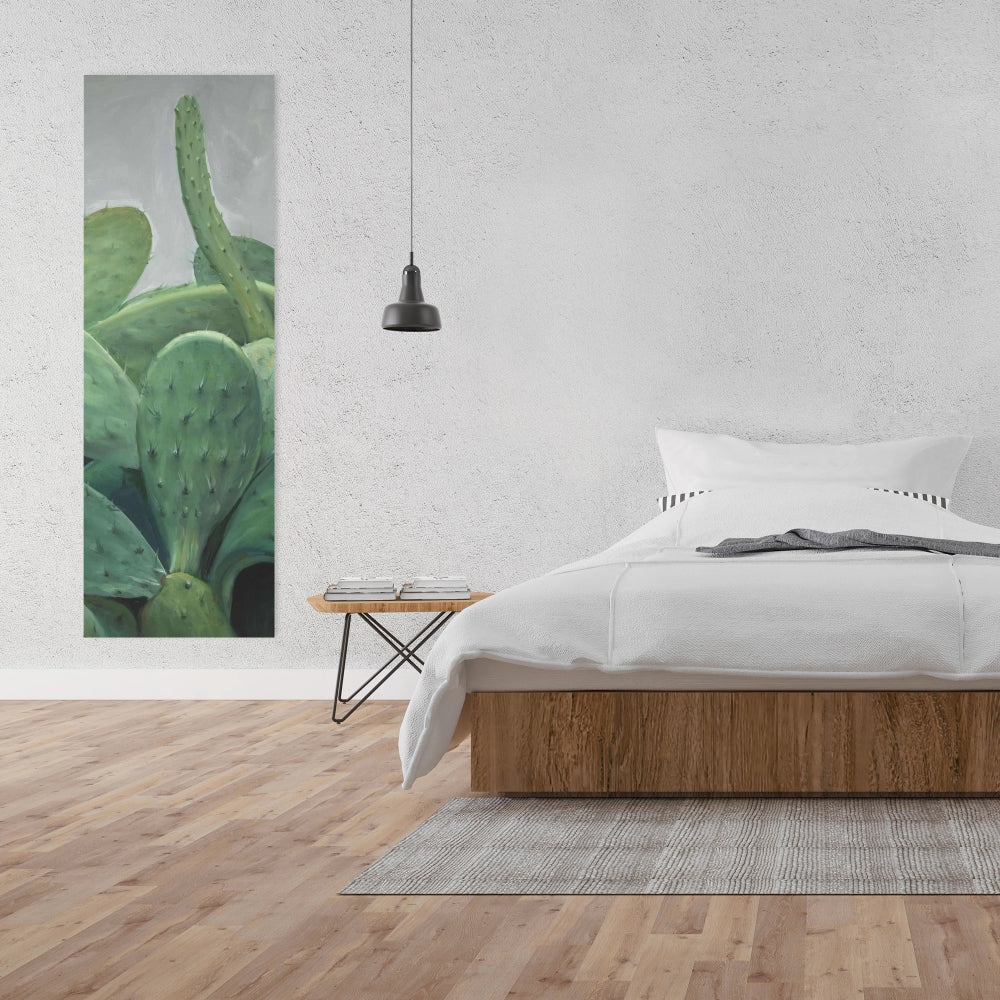Cactus Bundle Exotic Gray Floral Botanical Canvas Home Decor