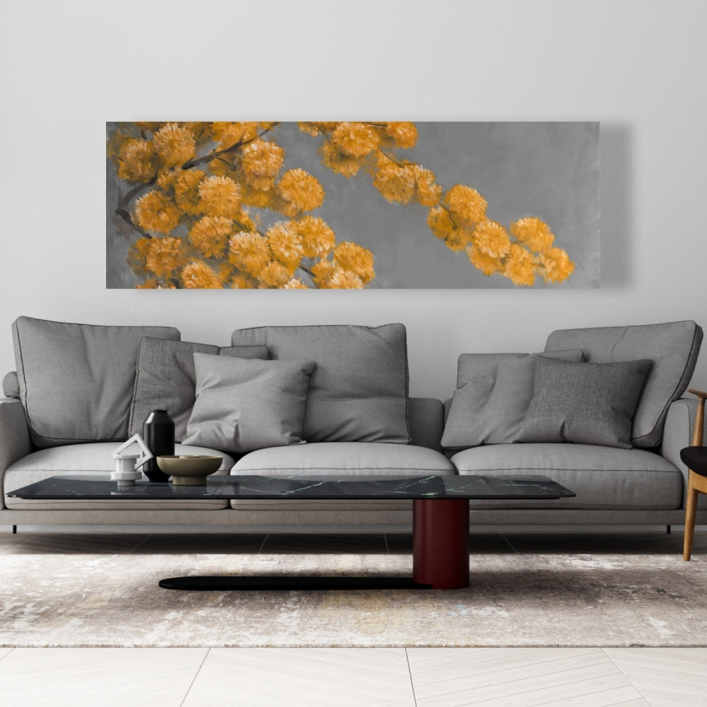 Golden Wattle Plant Canvas - Floral Botanical Bedroom Decor