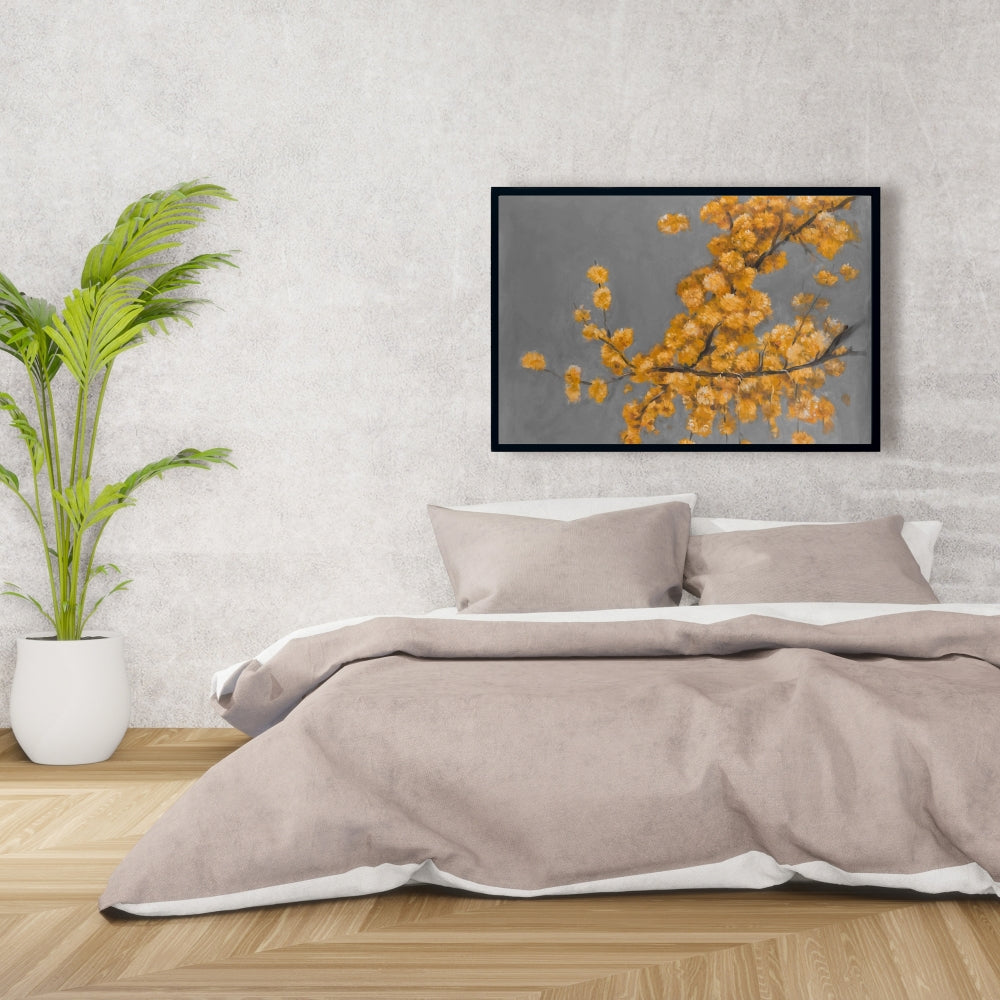 Golden Wattle Floral Canvas | Botanical Home Decor Wall Art