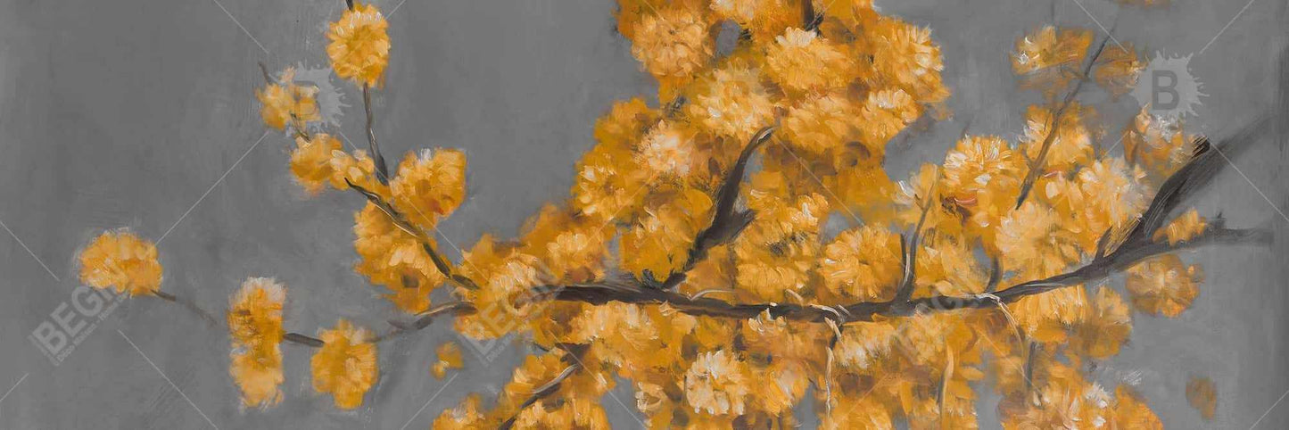 Golden Wattle Floral Canvas | Botanical Home Decor Wall Art