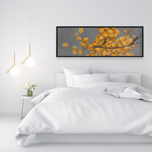 Toile florale Golden Wattle | Décoration murale botanique