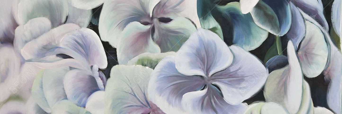 Colorful Hydrangea Flowers Canvas - Purple Rustic Bedroom Decor