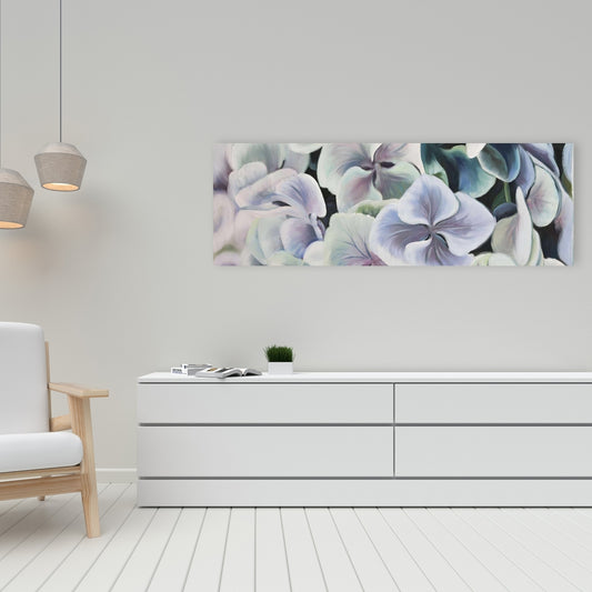 Rustic Bedroom Purple Canvas - Colorful Hydrangea Flowers Decor