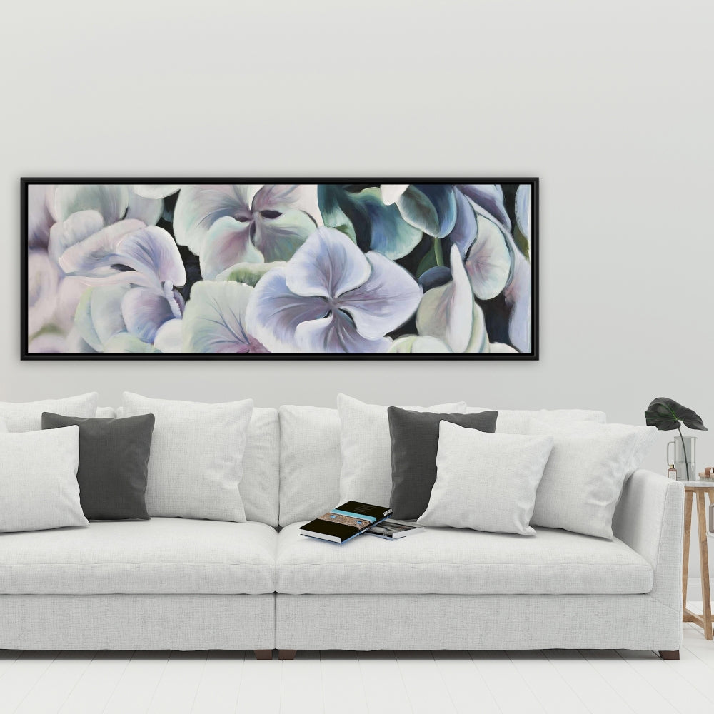 Colorful Hydrangea Flowers Canvas - Purple Rustic Bedroom Decor
