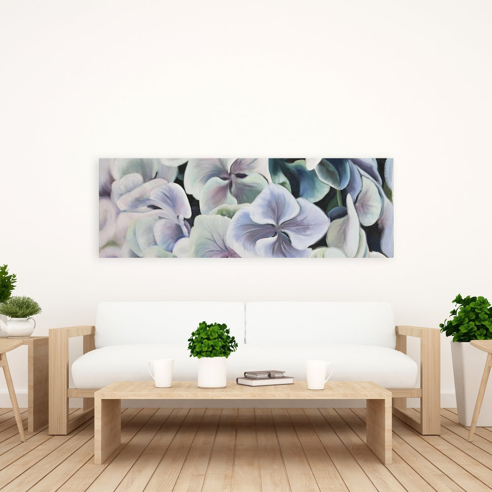 Rustic Bedroom Purple Canvas - Colorful Hydrangea Flowers Decor