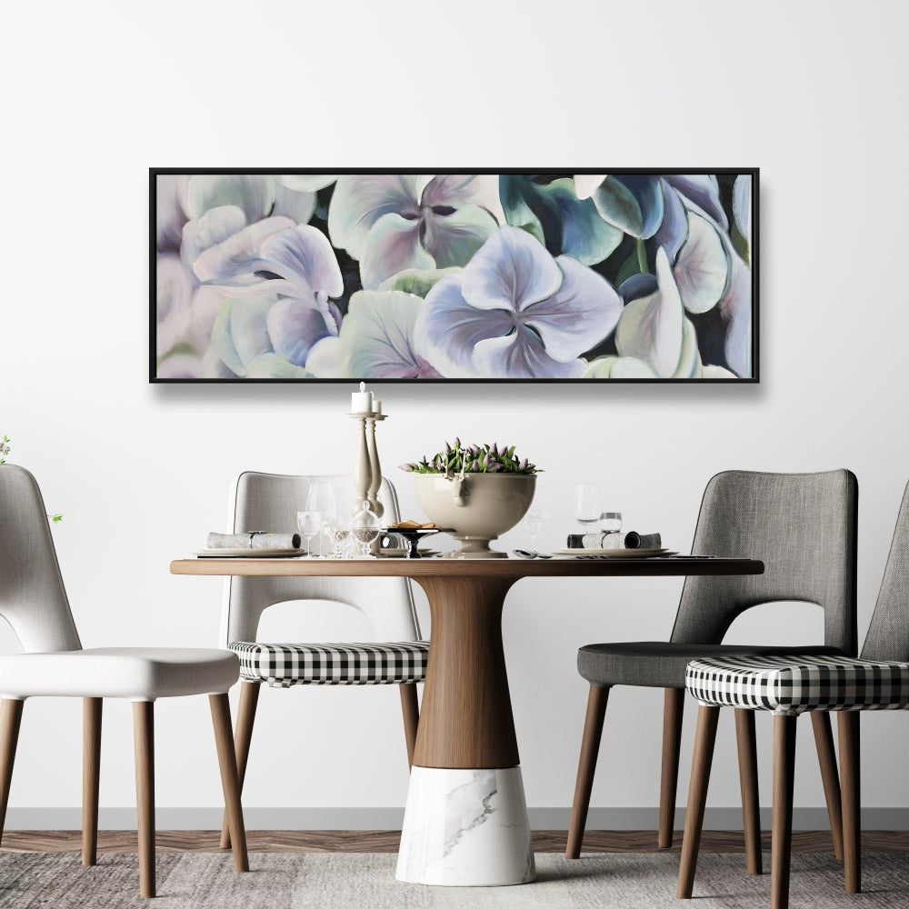 Colorful Hydrangea Flowers Canvas - Purple Rustic Bedroom Decor