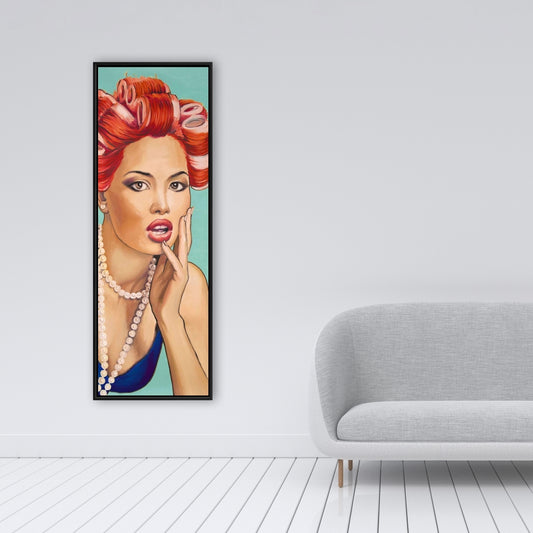 Pin-Up Girl Canvas | Retro Bedroom Decor | Framed Wall Art