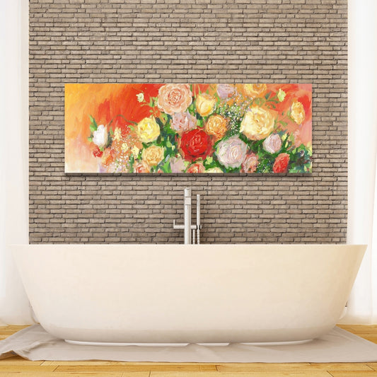 Botanical Bedroom Canvas | Multicolor Abstract Flower Art