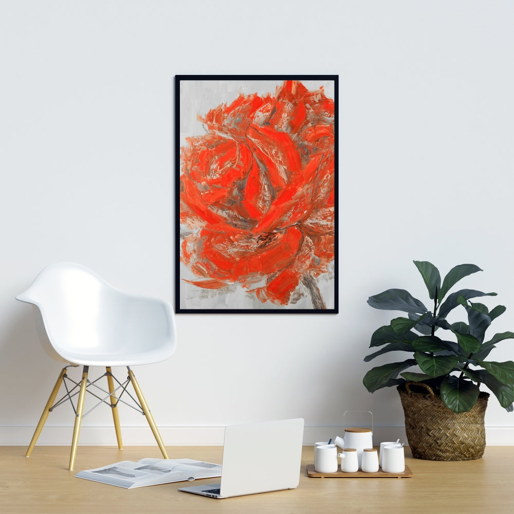 Toile abstraite Rose | Décoration murale florale et botanique pour chambre à coucher