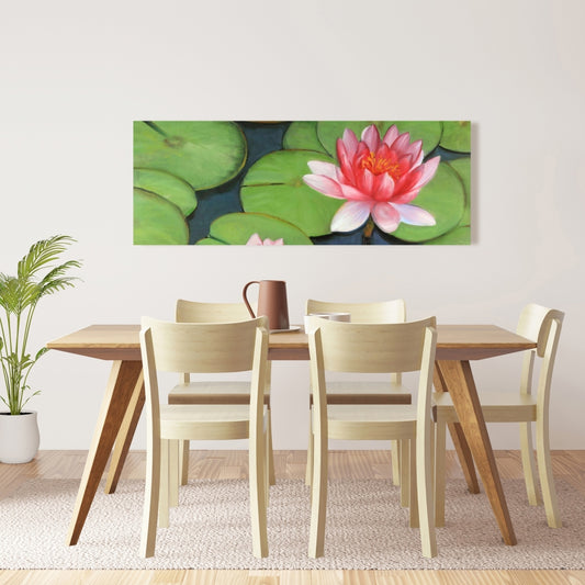 Romantic Floral Lotus Flowers Canvas - Home Decor Wall Art