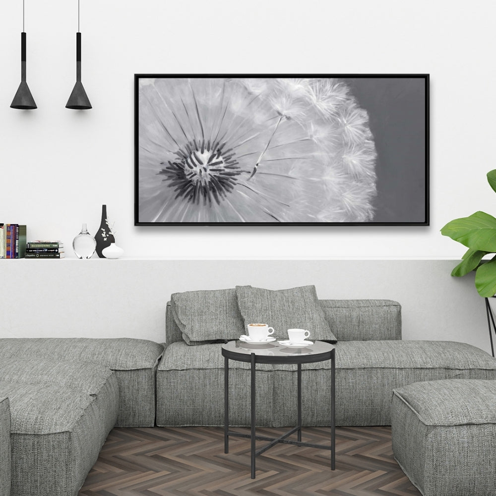 Romantic Dandelion Puff Ball Framed Canvas | Home Decor Art