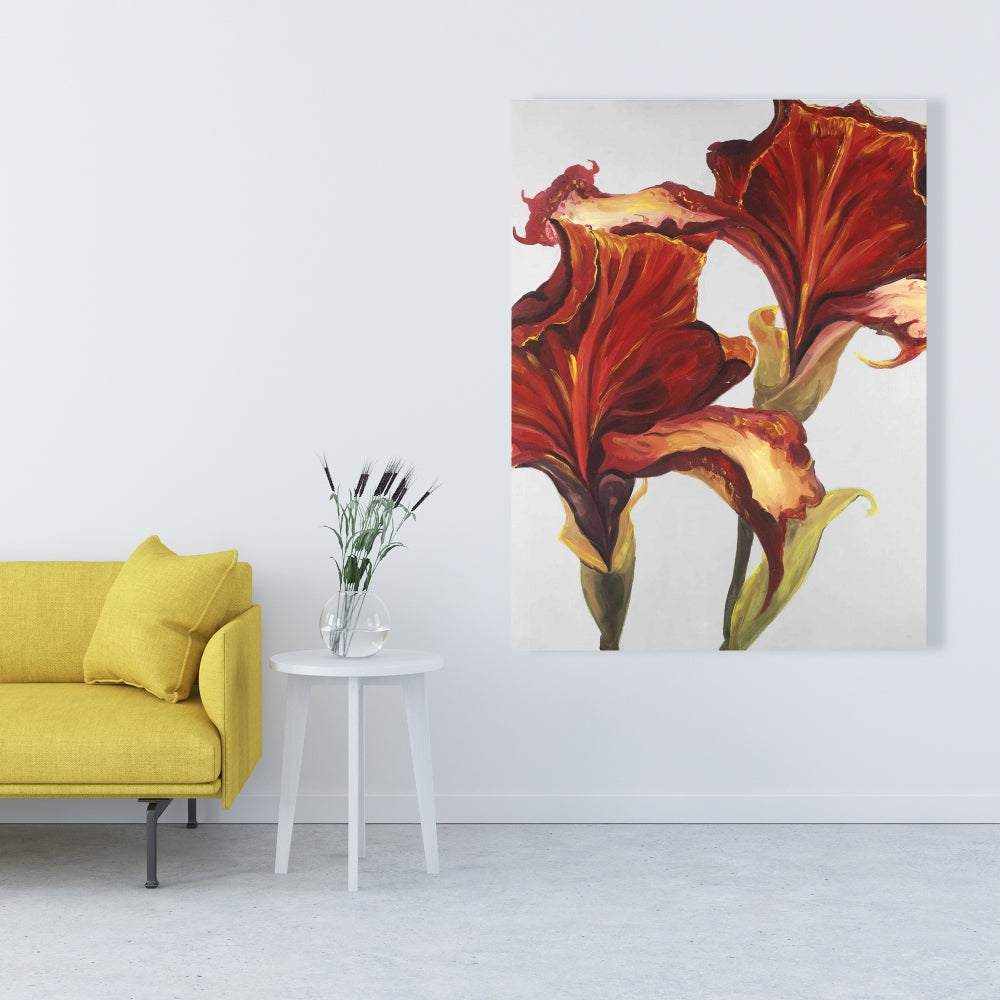 Lilies with Fall Colors | Floral Botanical Canvas Home Decor