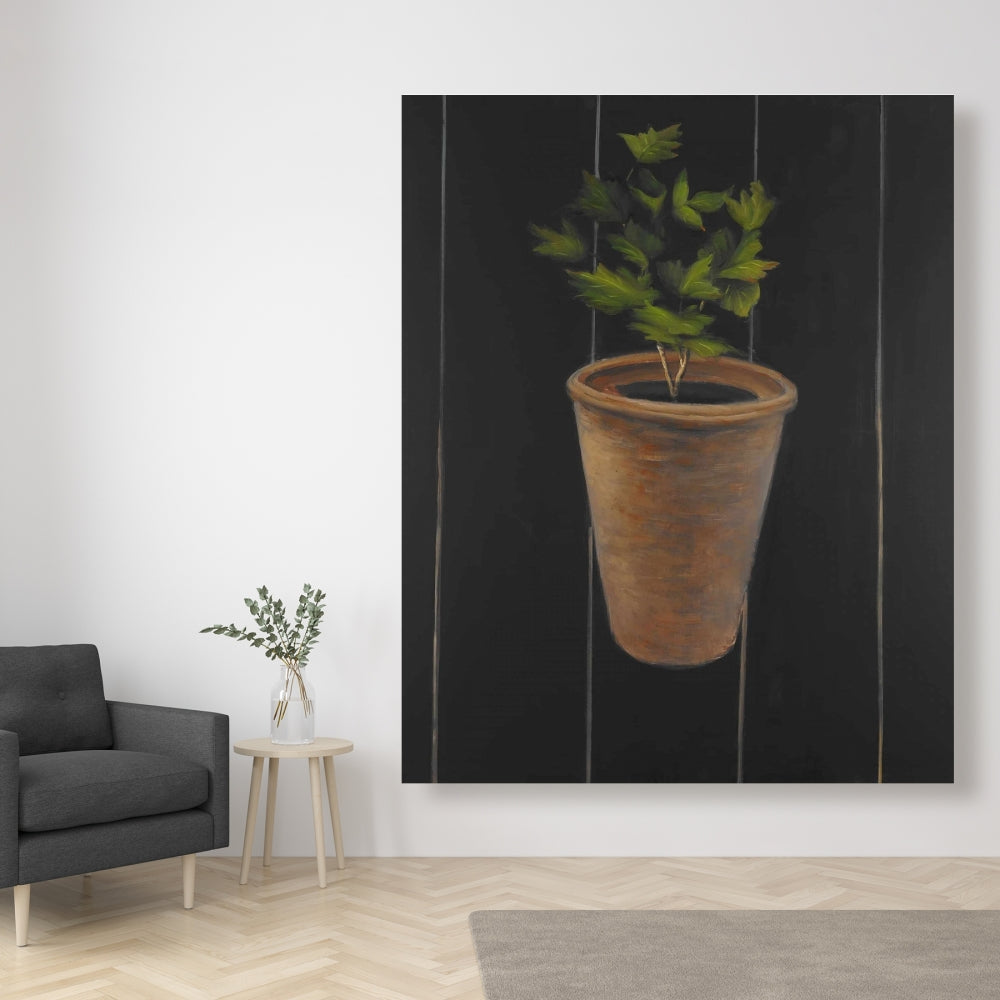 Botanical Hygge Brown Canvas | Plant of Parsley Home Decor