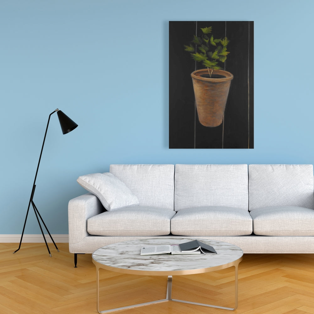 Botanical Hygge Brown Canvas | Plant of Parsley Home Decor