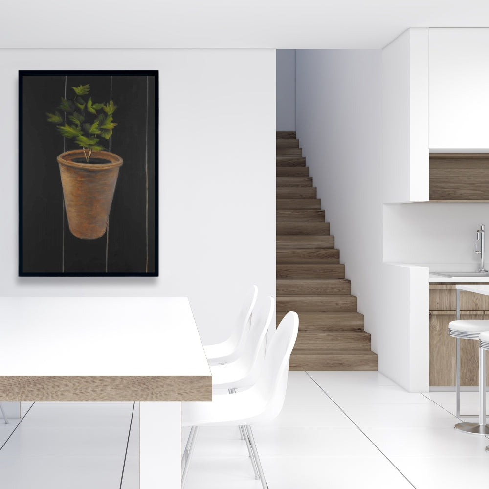 Hygge Floral Botanical Framed Canvas - Plant of Parsley Decor