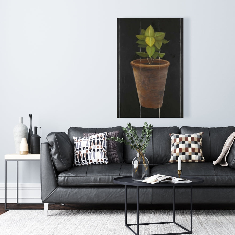 Plant of Bay Leaves Canvas | Brown Botanical Kitchen Decor