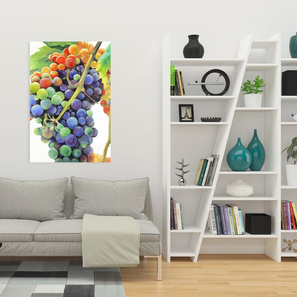 Colorful Bunch of Grapes Canvas | Home Decor Purple Art