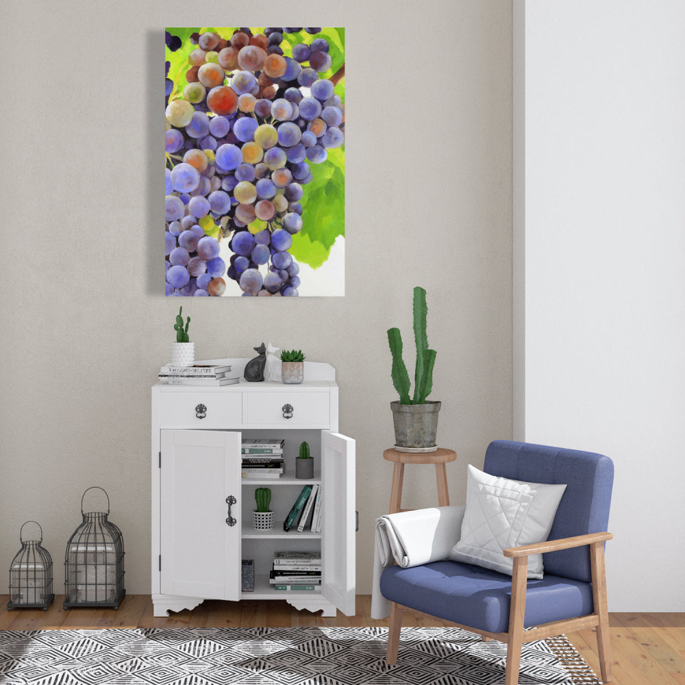 Bunch of Grapes Kitchen Canvas - Home Decor Wall Art