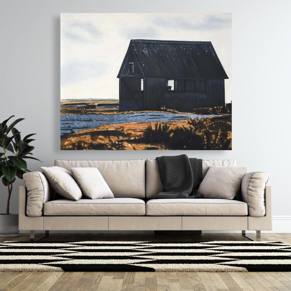 Abandoned Barn Rustic Canvas | Home Decor Landscapes Leaves