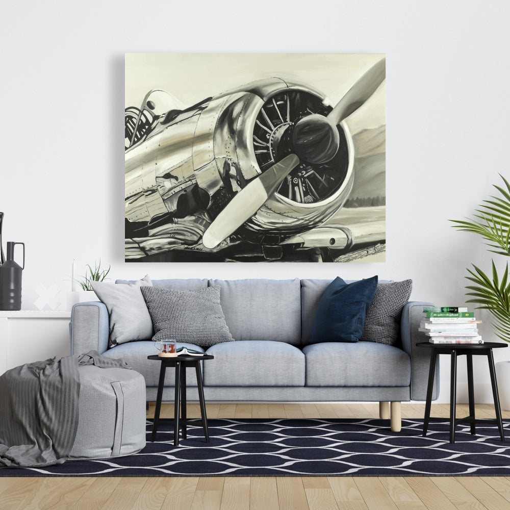 Vintage Aircraft Canvas | Transportation Aviation Wall Decor