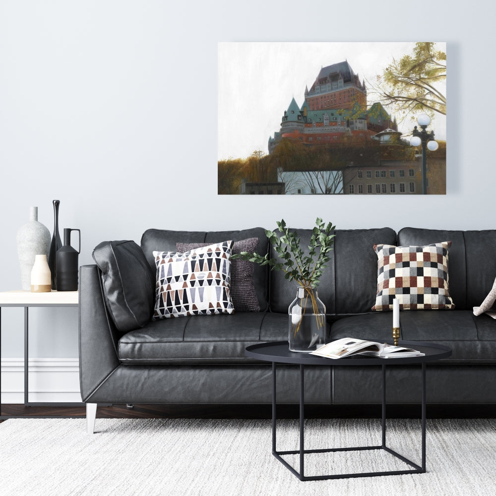 Le Château de Frontenac, toile brun automnal | Décoration intérieure