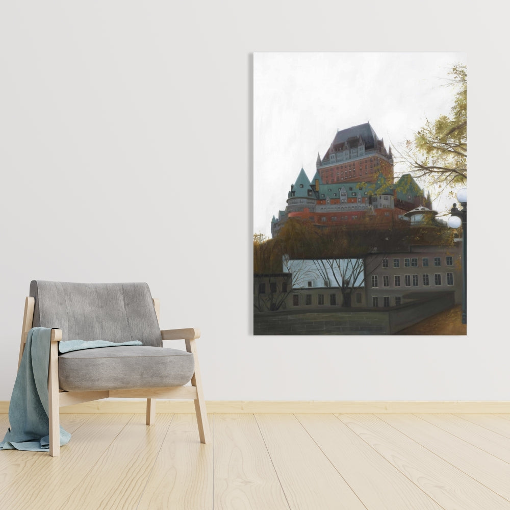 Le Château de Frontenac, toile brun automnal | Décoration intérieure