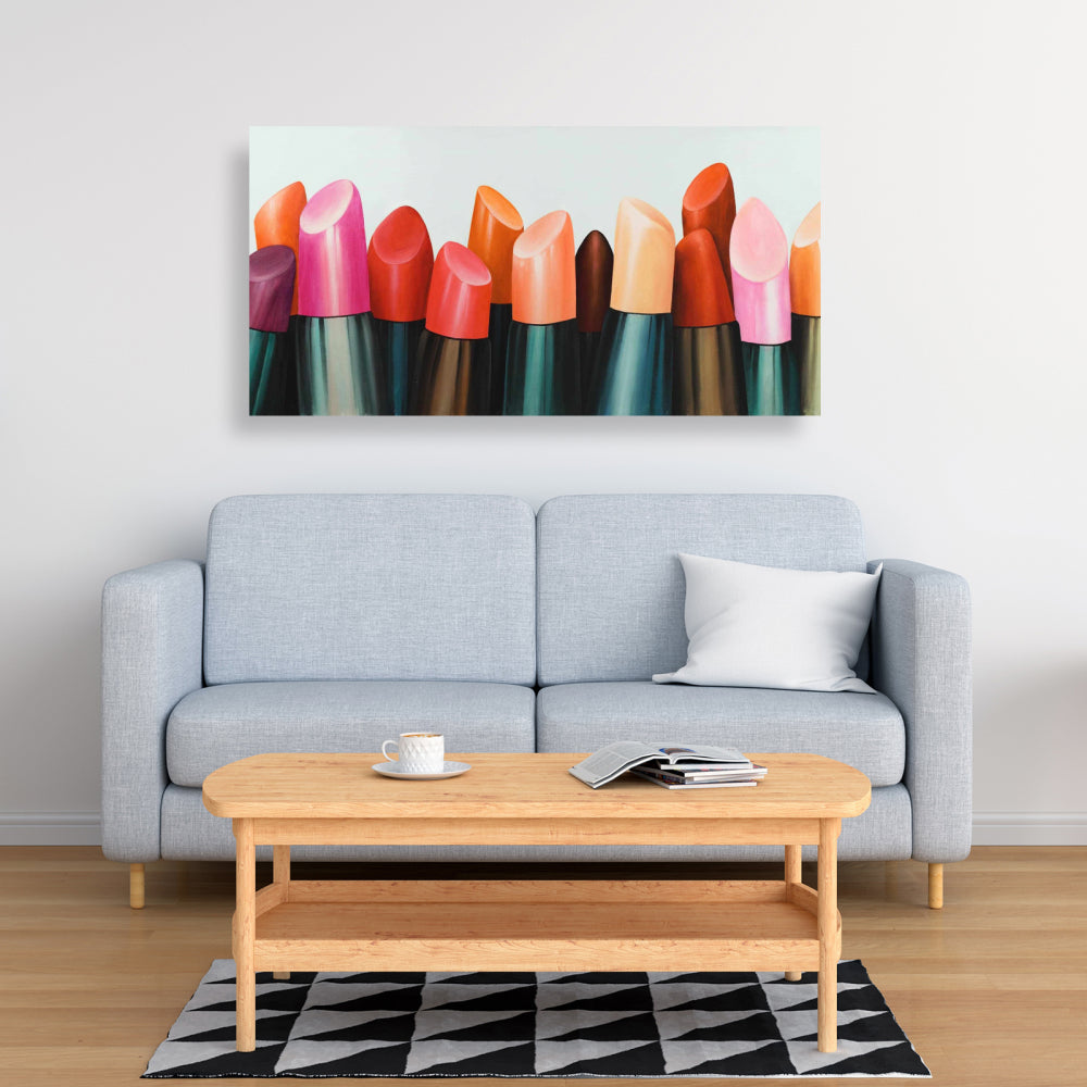 Lipstick Addict Romantic Bedroom Canvas | Home Decor Art
