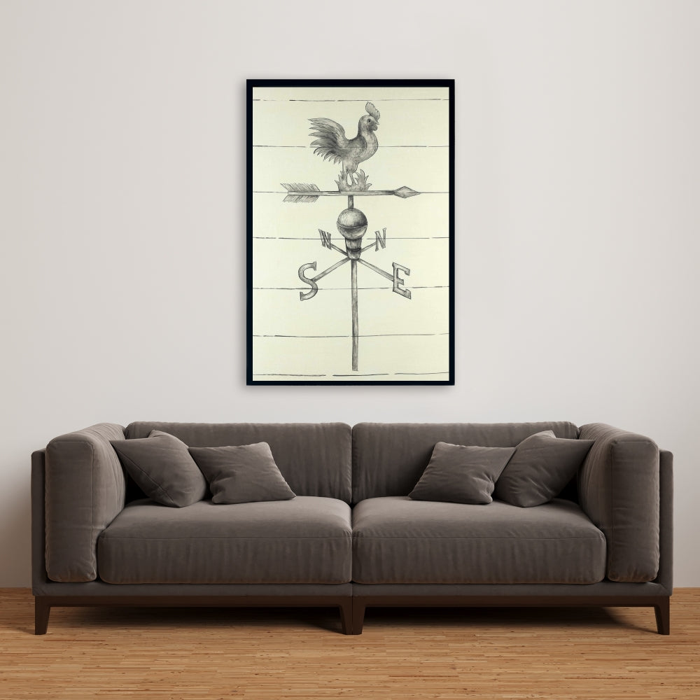 Vintage Weathervane Rustic Kitchen Canvas | Home Decor Art