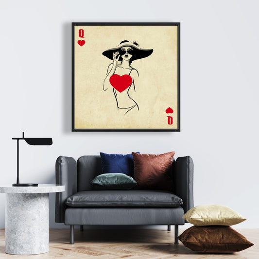 Queen of Hearts Retro Canvas | Hobbies Fashion Home Decor