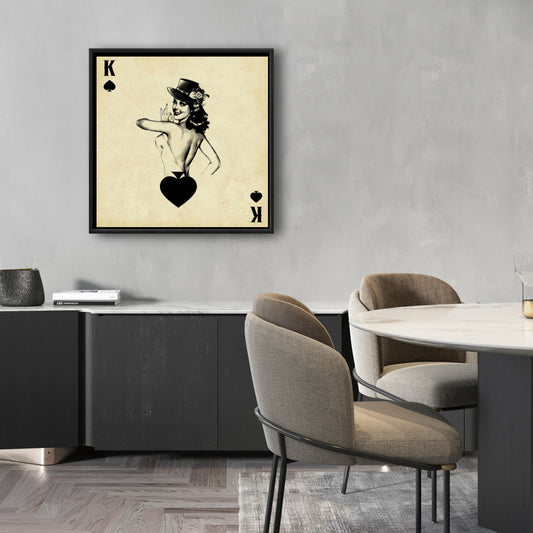 King of Spades Canvas | Man Cave Hobbies Home Decor Art