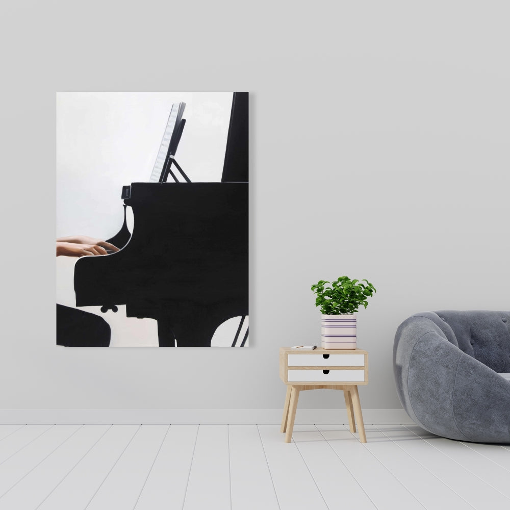 Romantic Musical Melody White Canvas - Home Decor Art