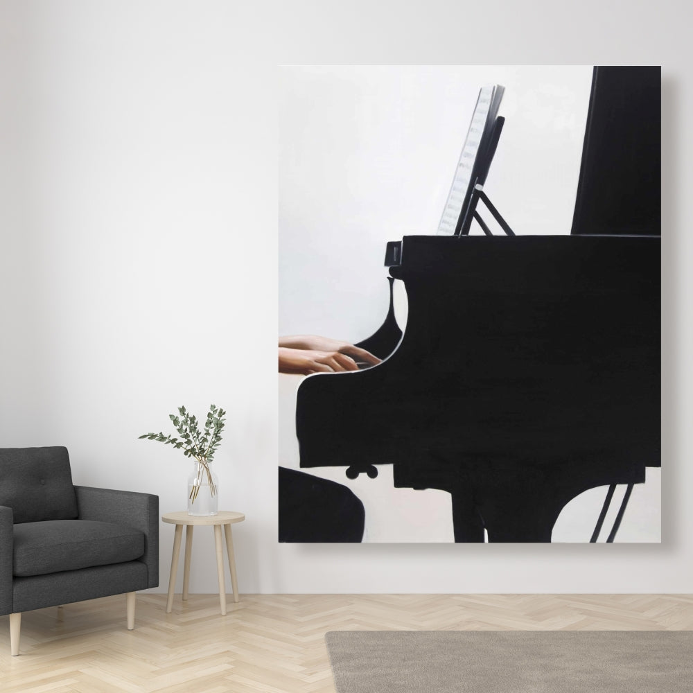 Romantic Musical Melody White Canvas - Home Decor Art