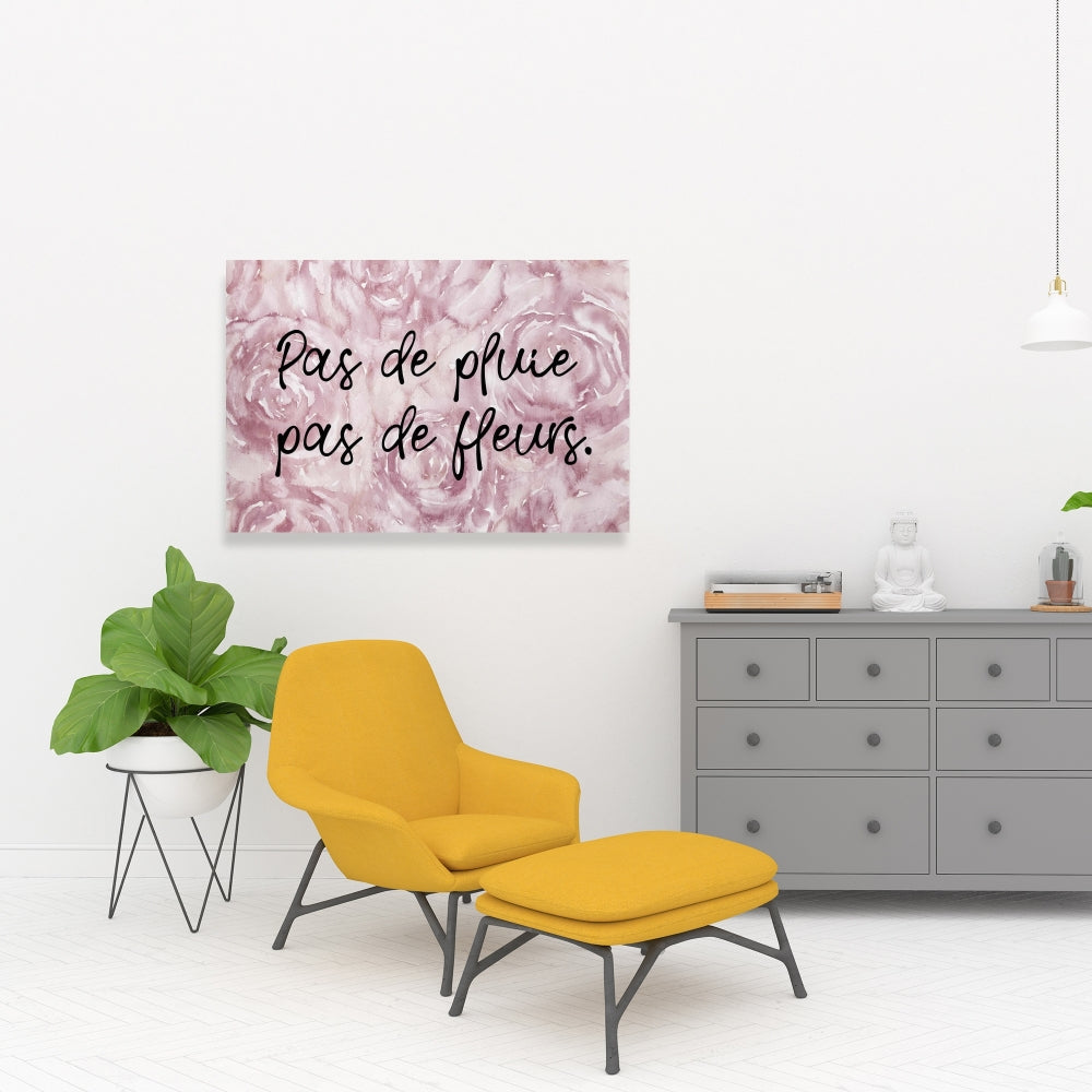 Pink Floral Canvas - Pas de pluie pas de fleurs - Home Decor