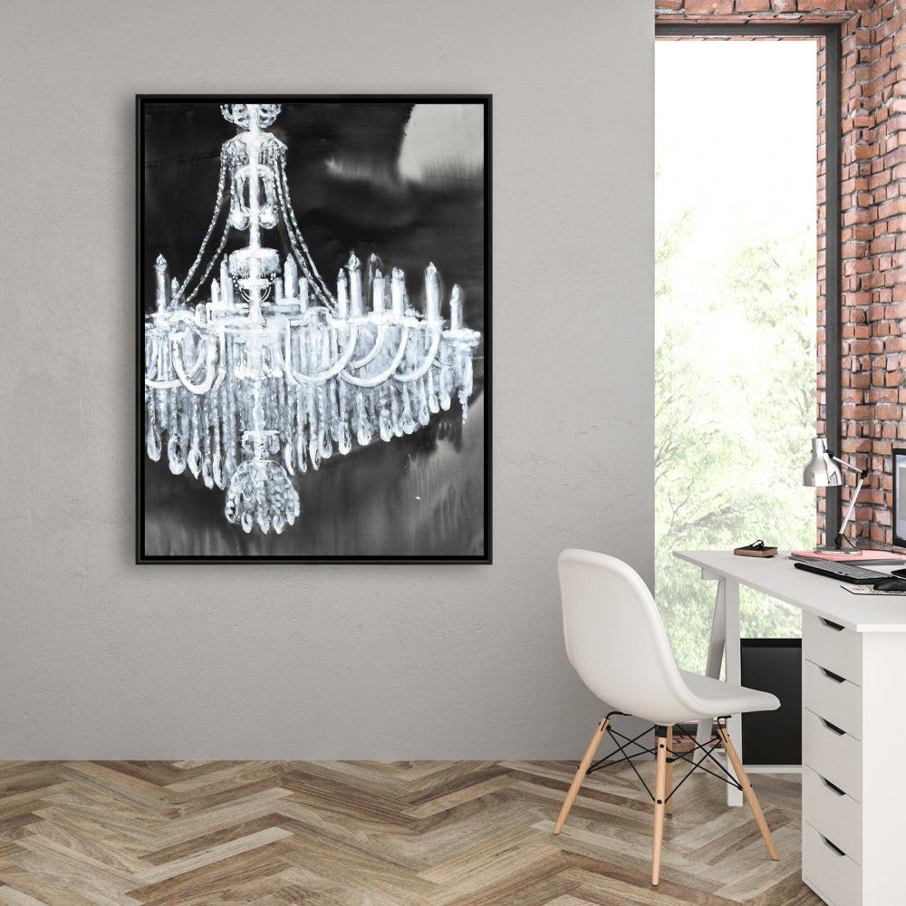 Toile encadrée « Glam Chandelier » | Décoration de chambre contemporaine