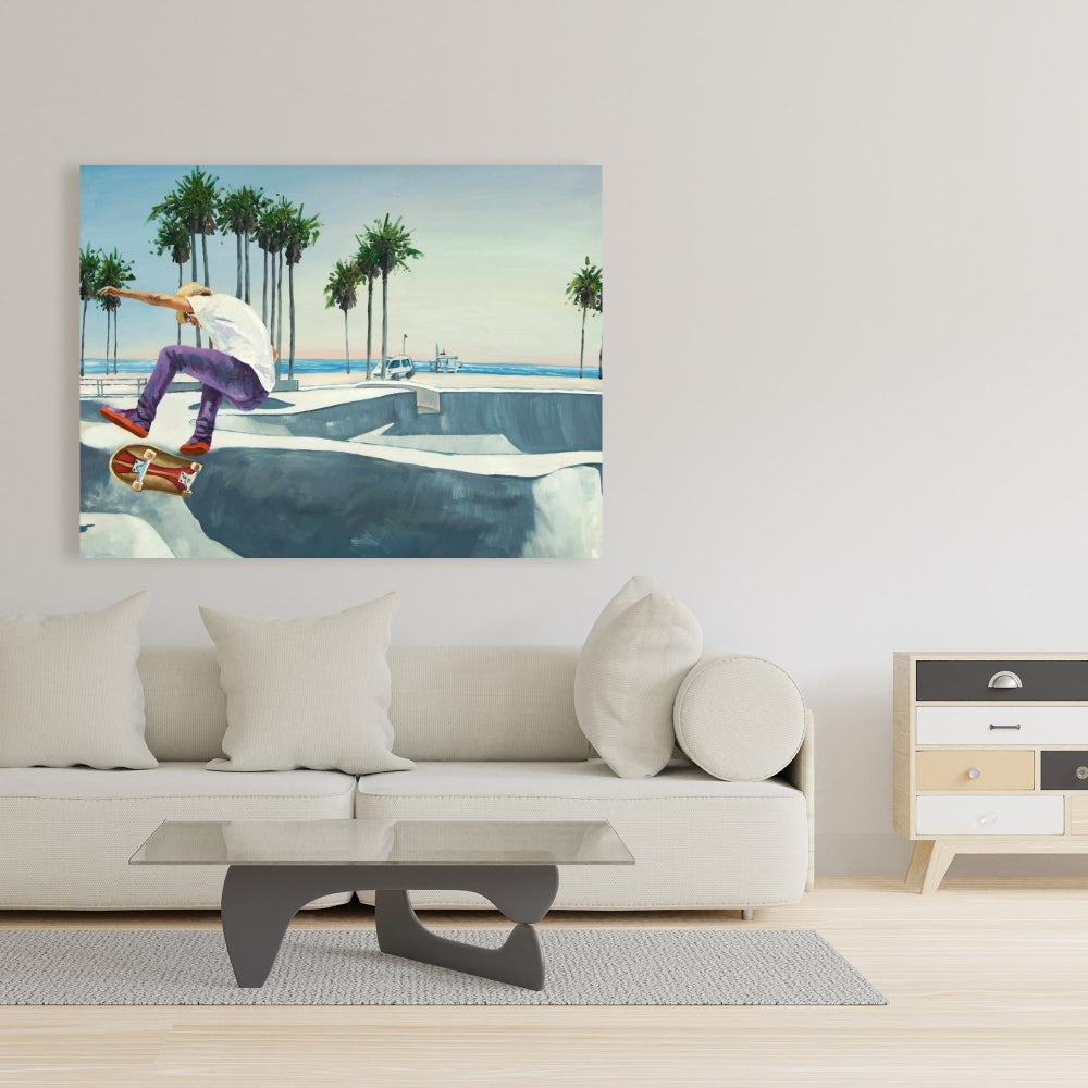 Skate Park California Canvas | Hyperrealist Botanical Art Decor