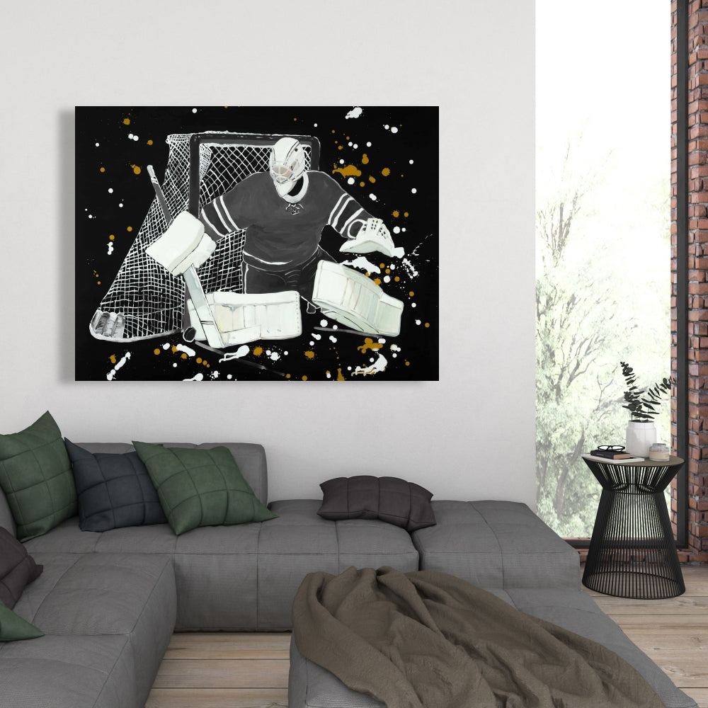 Goalkeeper Hockey Man Bedroom Canvas - Home Decor Wall Art