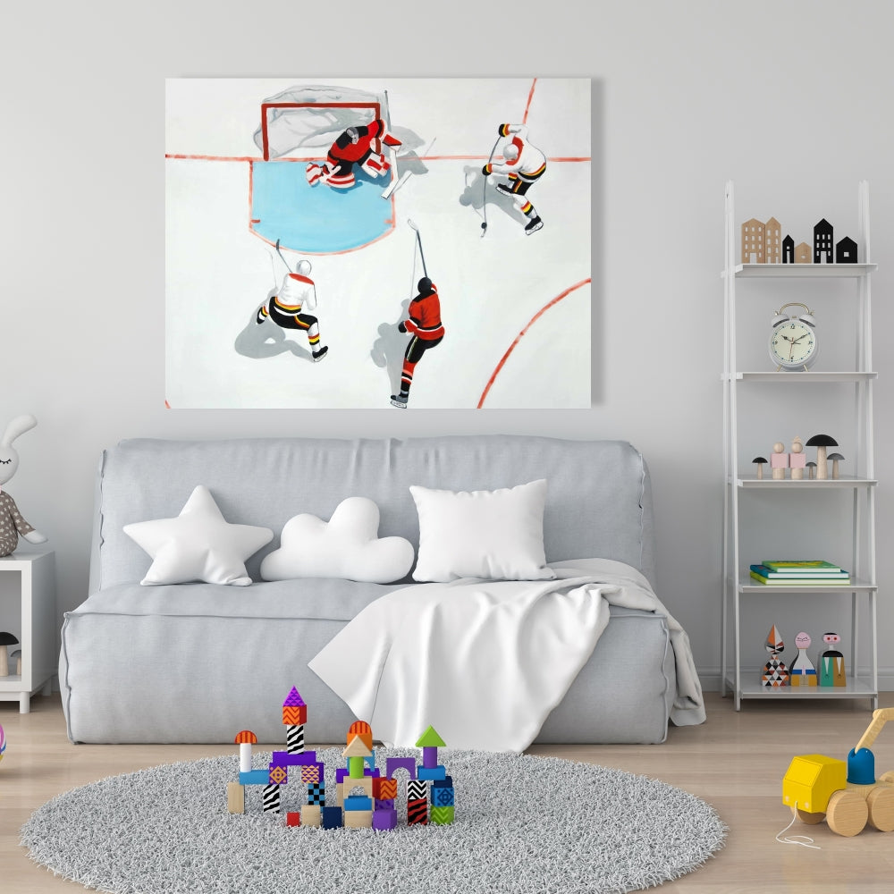Eventful Hockey Game Canvas - Man Cave Decor | Home Hobbies