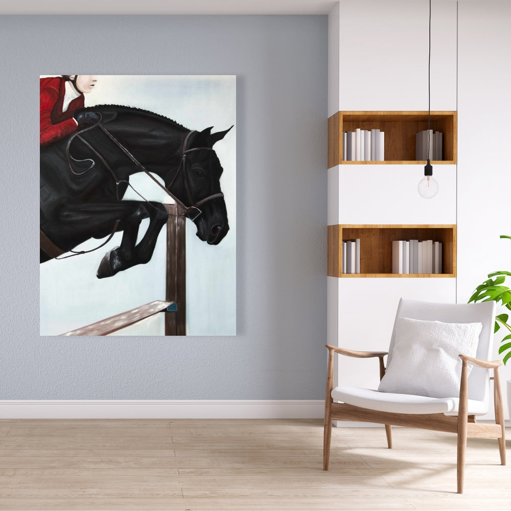 Riding Competition Western Canvas - Home Decor for Animal Lovers
