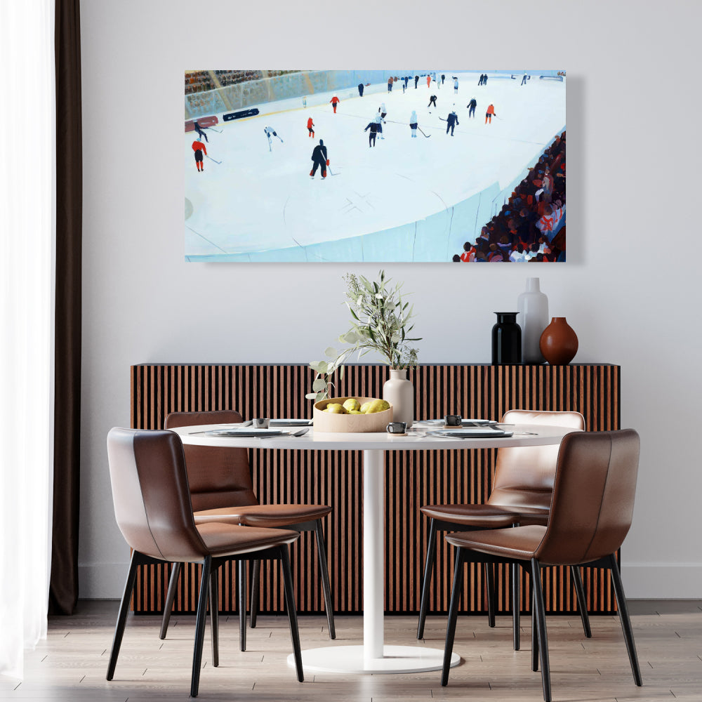 Contemporary Hobbies Blue Canvas - Game of Hockey Wall Art