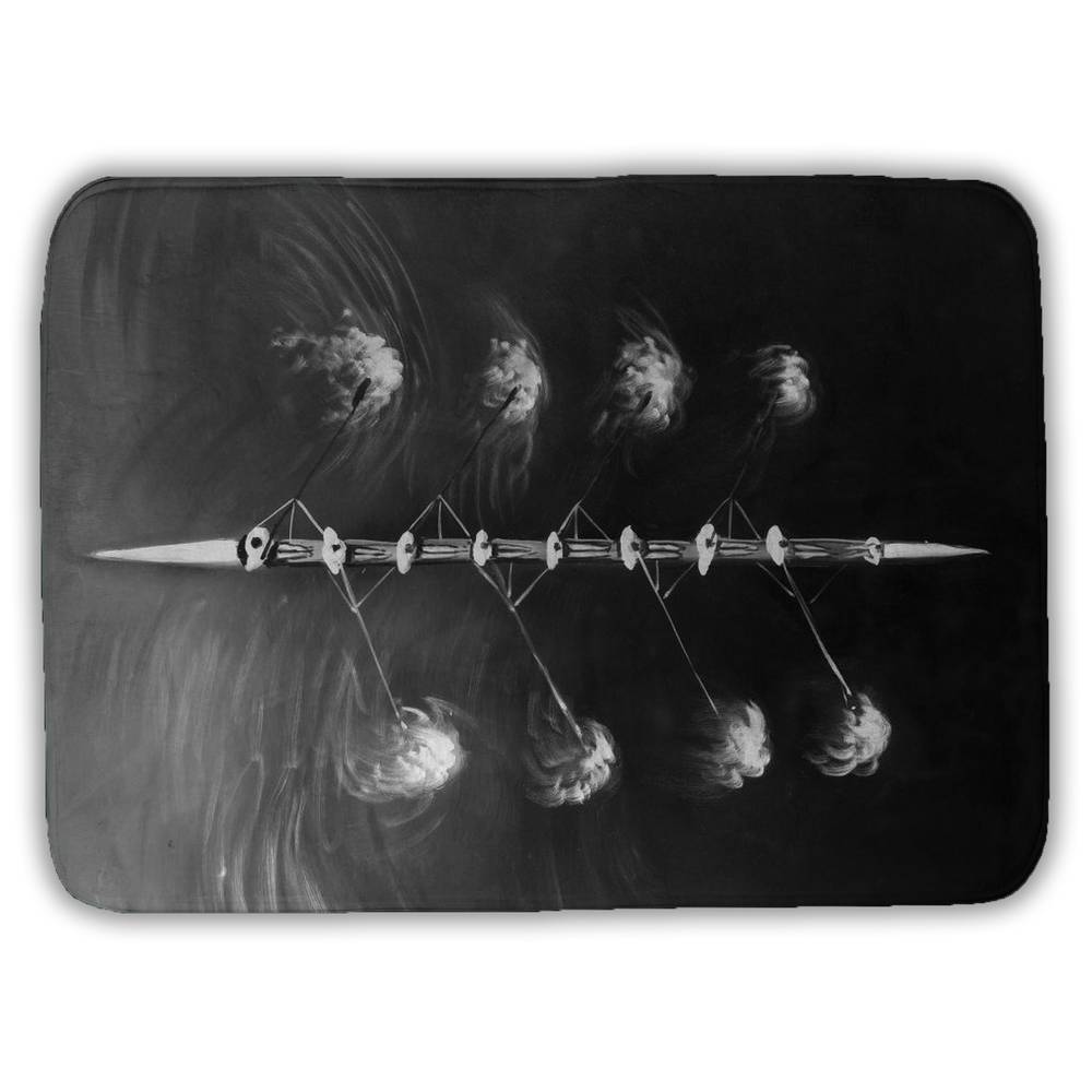 Rowing Boat Race White Canvas - Livingroom Sports Decor