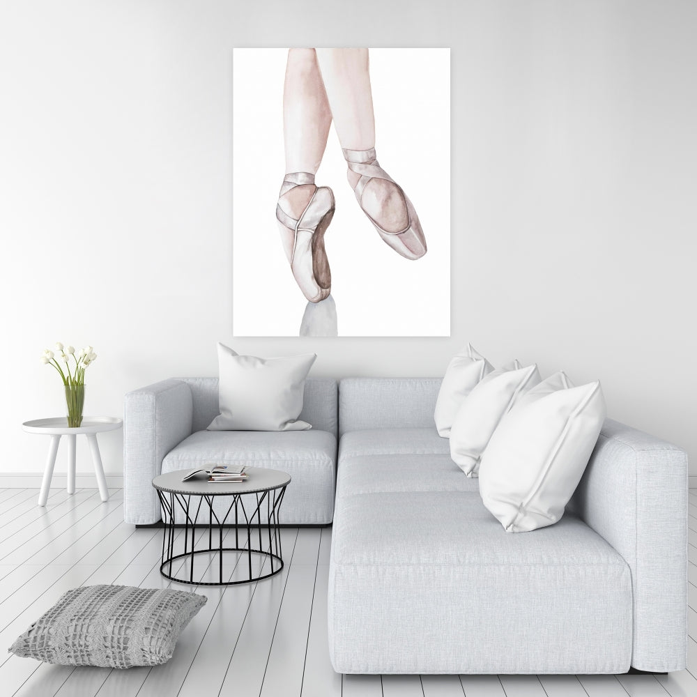Gray Ballerina Feet Canvas | Sports & Games Hobbies Decor