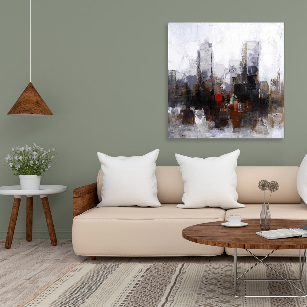 Brown Abstract Canvas | Obscure City Art | Home Decor Wall