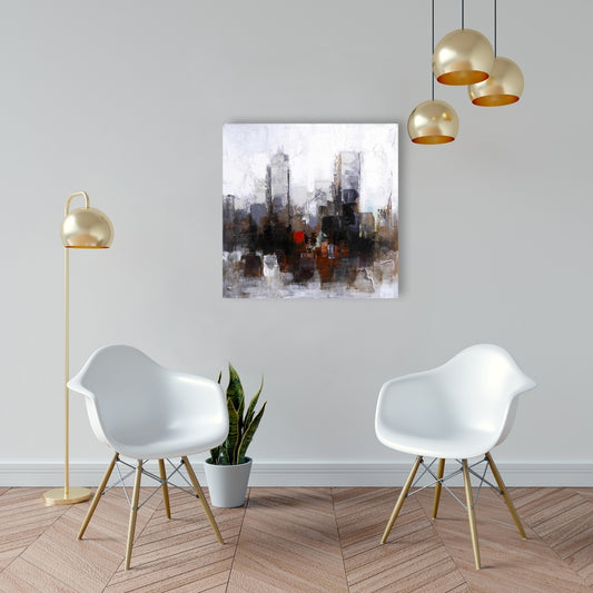 Brown Abstract Canvas | Obscure City Art | Home Decor Wall