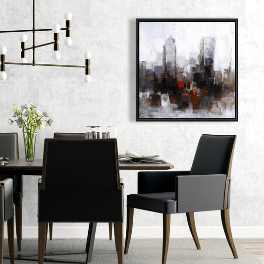 Obscure City Canvas | Contemporary Brown Frame Decor
